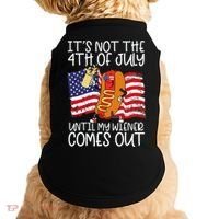 ItS Not 4th Of July Until My Weiner Comes Out Doggie Tank thumb 0