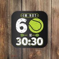 Im Not 60 Year Old Funny Tennis 60th Birthday Coaster thumb 0