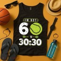 Im Not 60 Year Old Funny Tennis 60th Birthday Tank Top thumb 4