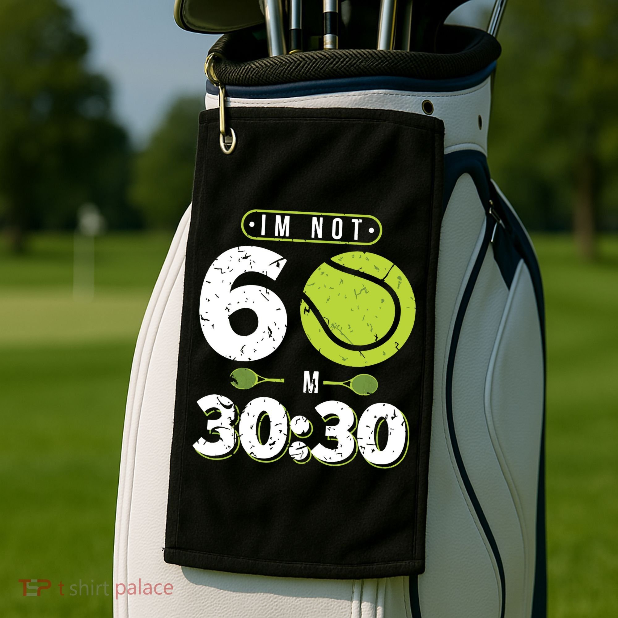 Im Not 60 Year Old Funny Tennis 60th Birthday Golf Towel