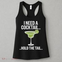 I Need A Cocktail Hold The Tail Mixed Drink Shot Alcohol Bar Women's Tank Top thumb 3