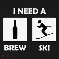 I Need a Brewski Funny Beer Drinking Skier Ski Vacation Ornament thumb 1