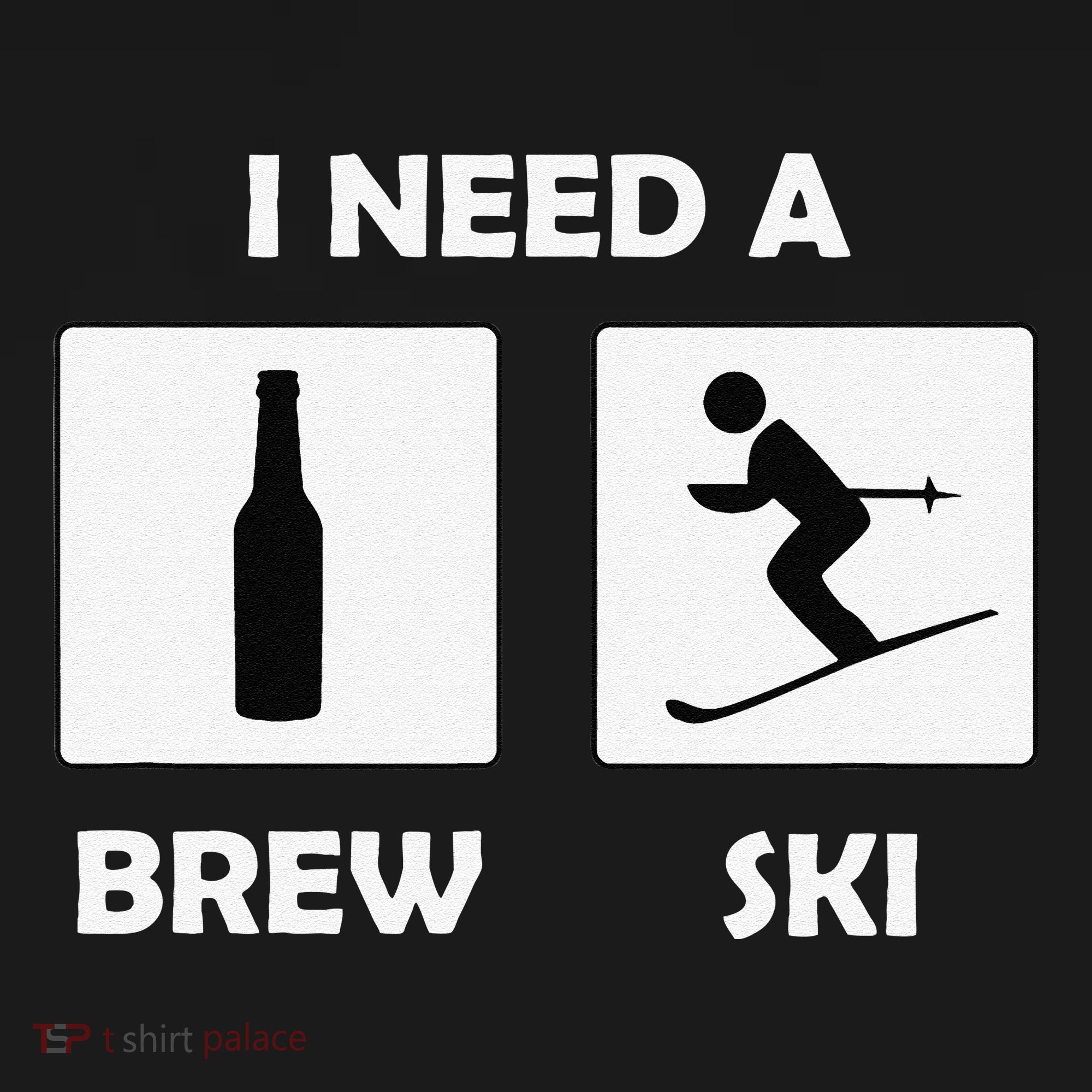 I Need a Brewski Funny Beer Drinking Skier Ski Vacation Ornament