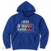 I Need A Huge Cocktail Humor Retro Gift Hoodie thumb 0