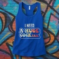 I Need A Huge Cocktail Humor Retro Gift Women's Tank Top thumb 3