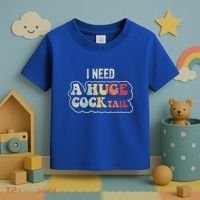 I Need A Huge Cocktail Humor Retro Gift Toddler T-Shirt thumb 3