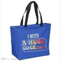 I Need A Huge Cocktail Humor Retro Gift Tote Bag thumb 2