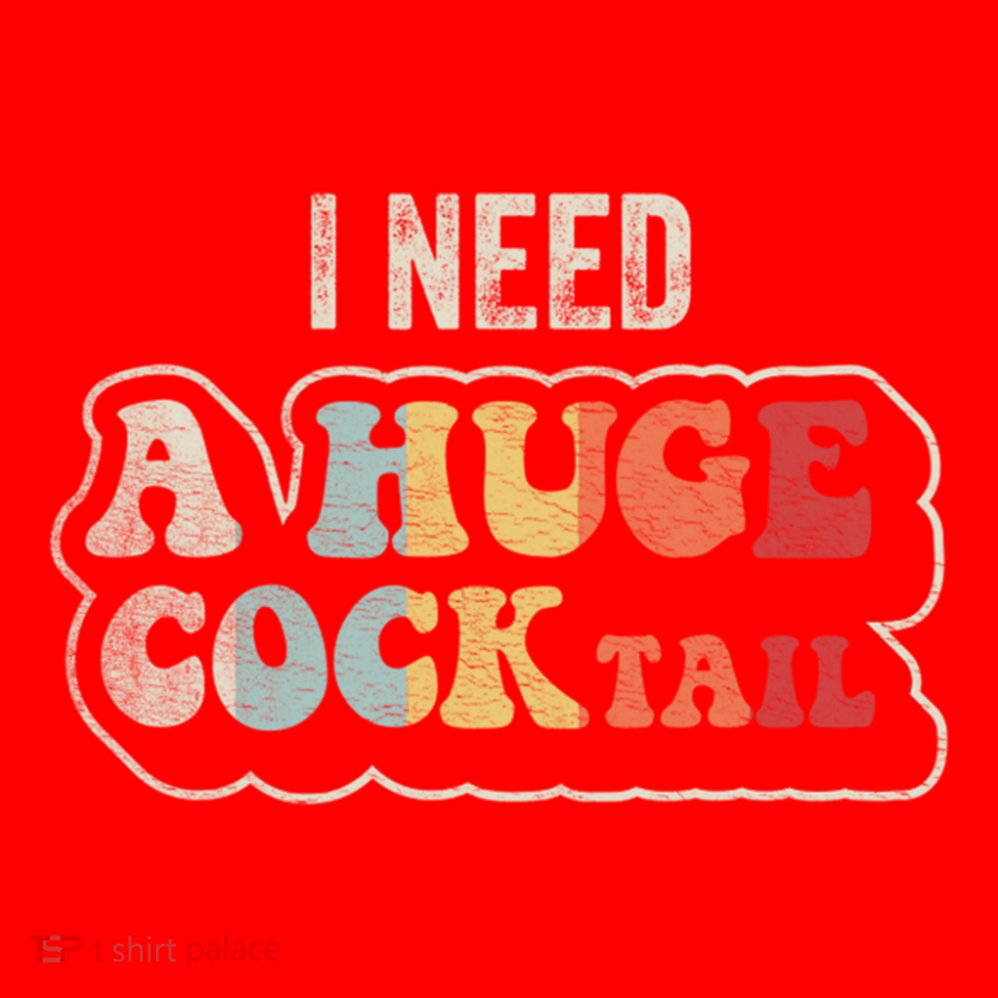 I Need A Huge Cocktail Humor Retro Gift Santa Hat