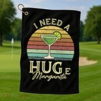 I Need A Huge Margarita Cocktail Golf Towel thumb 1