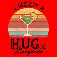 I Need A Huge Margarita Cocktail Santa Hat thumb 1