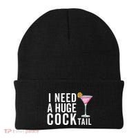 I Need A Huge Cocktail | Funny Adult Humor Drinking Beanie thumb 0