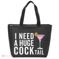 I Need A Huge Cocktail | Funny Adult Humor Drinking Tote Bag thumb 0