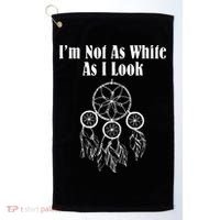 I'm Not As White As I Look Native American Golf Towel thumb 0