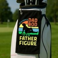 It's Not A Dad Bod It's A Father Figure Funny Golf Towel thumb 2