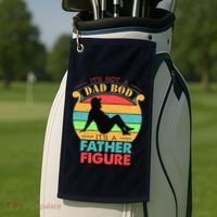 Its Not A Dad Bod Its A Father Figure Funny Fathers Day Golf Towel thumb 2
