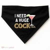 I Need A Huge Cocktail Leopard USA-Made Doggie Bandana thumb 0