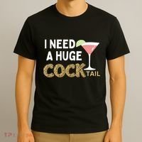 I Need A Huge Cocktail Leopard T-Shirt thumb 3