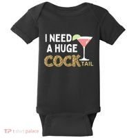 I Need A Huge Cocktail Leopard Baby Bodysuit thumb 0