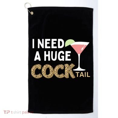 I Need A Huge Cocktail Leopard Golf Towel