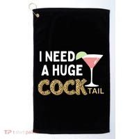 I Need A Huge Cocktail Leopard Golf Towel thumb 0