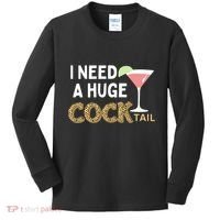 I Need A Huge Cocktail Leopard Kids Long Sleeve Shirt thumb 0