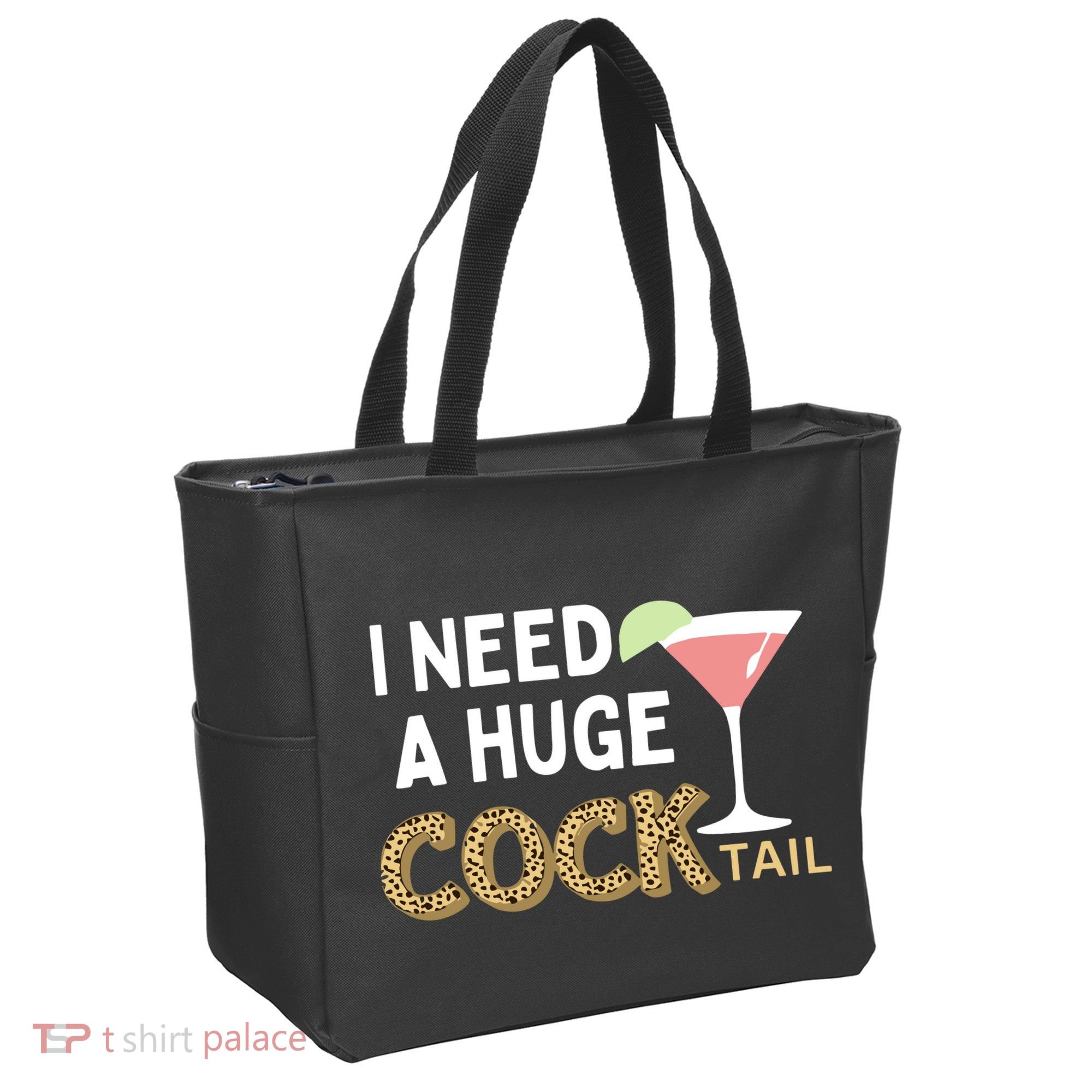 I Need A Huge Cocktail Leopard Tote Bag