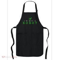 IM Not A Robot Funny Computer Nerd Geek Ai Gift Apron thumb 0
