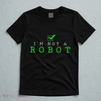 IM Not A Robot Funny Computer Nerd Geek Ai Gift T-Shirt thumb 5