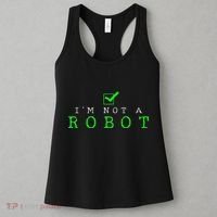 IM Not A Robot Funny Computer Nerd Geek Ai Gift Women's Tank Top thumb 3