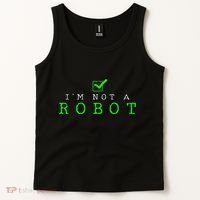 IM Not A Robot Funny Computer Nerd Geek Ai Gift Tank Top thumb 2