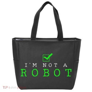 IM Not A Robot Funny Computer Nerd Geek Ai Gift Tote Bag