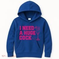 I Need A Huge Cocktail Funny Gag Adult Humor Ing Gift Kids Hoodie thumb 0