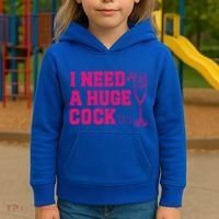 I Need A Huge Cocktail Funny Gag Adult Humor Ing Gift Kids Hoodie thumb 3