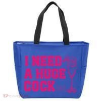 I Need A Huge Cocktail Funny Gag Adult Humor Ing Gift Tote Bag thumb 0
