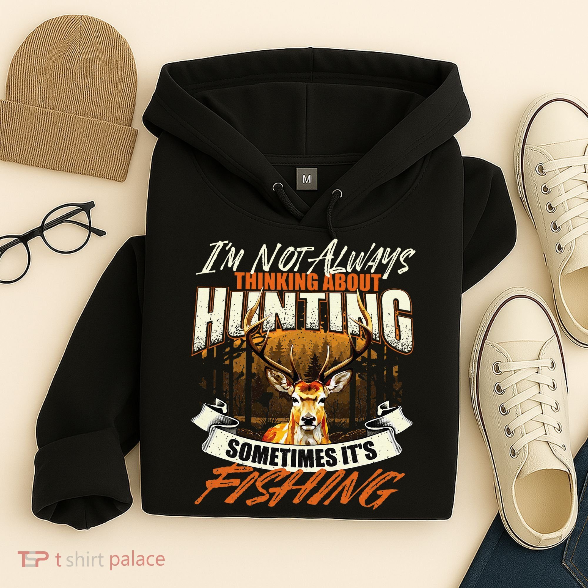 IM Not Always Thinking About Hunting Wildlife Deer Lover Hoodie