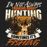IM Not Always Thinking About Hunting Wildlife Deer Lover Beanie thumb 2