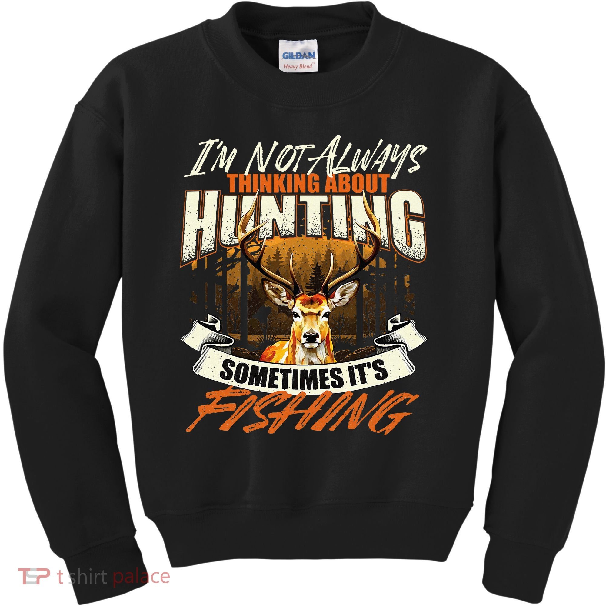 IM Not Always Thinking About Hunting Wildlife Deer Lover Kids Sweatshirt
