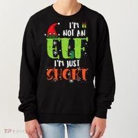 Im Not An Elf Just Short Funny Christmas Xmas Women's Sweatshirt thumb 0