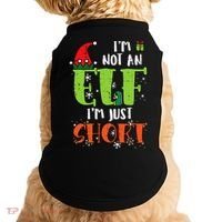 Im Not An Elf Just Short Funny Christmas Xmas Doggie Tank thumb 0