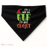 Im Not An Elf Just Short Funny Christmas Xmas USA-Made Doggie Bandana thumb 0
