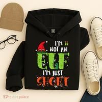 Im Not An Elf Just Short Funny Christmas Xmas Hoodie thumb 4