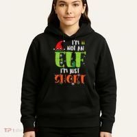 Im Not An Elf Just Short Funny Christmas Xmas Hoodie thumb 5
