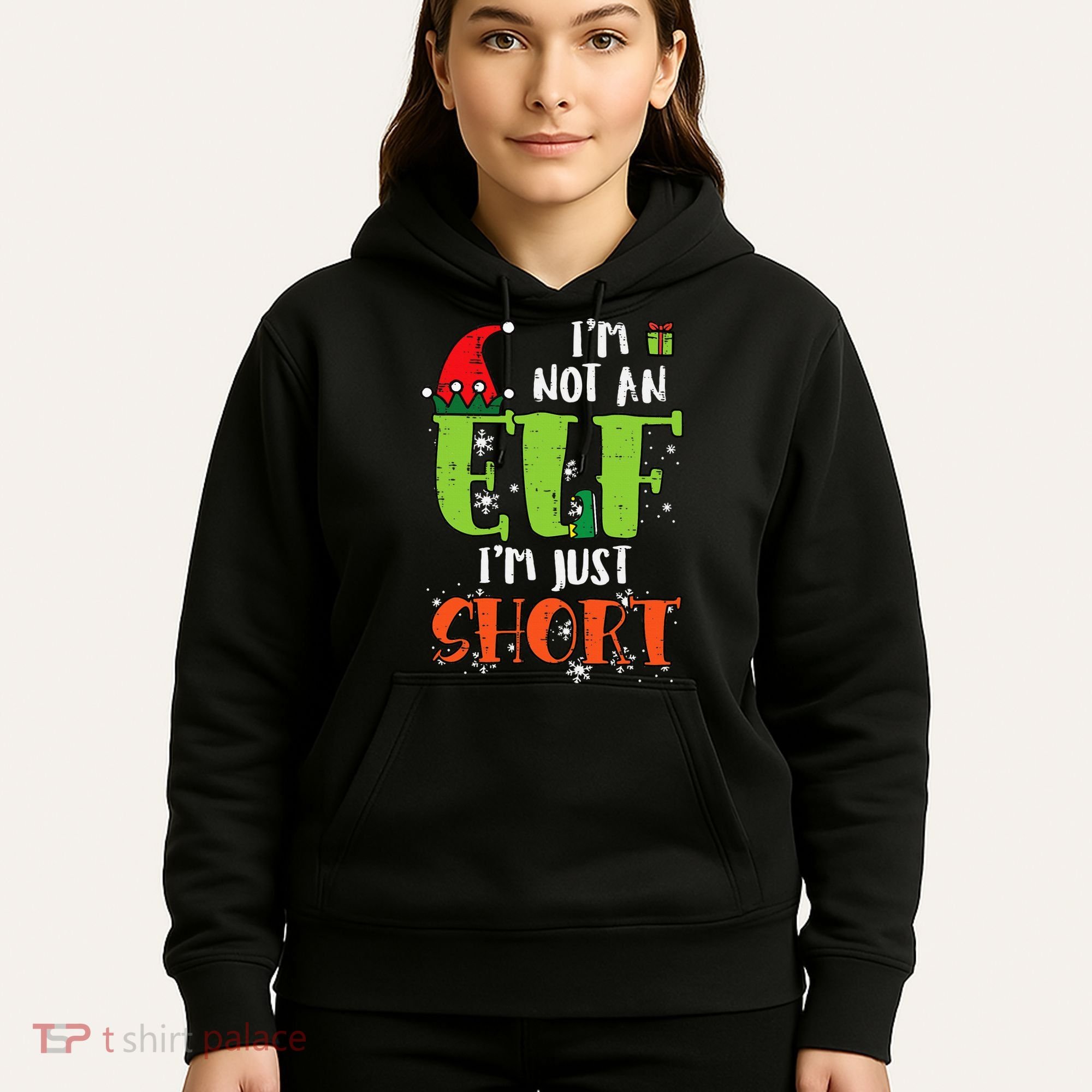 Im Not An Elf Just Short Funny Christmas Xmas Hoodie