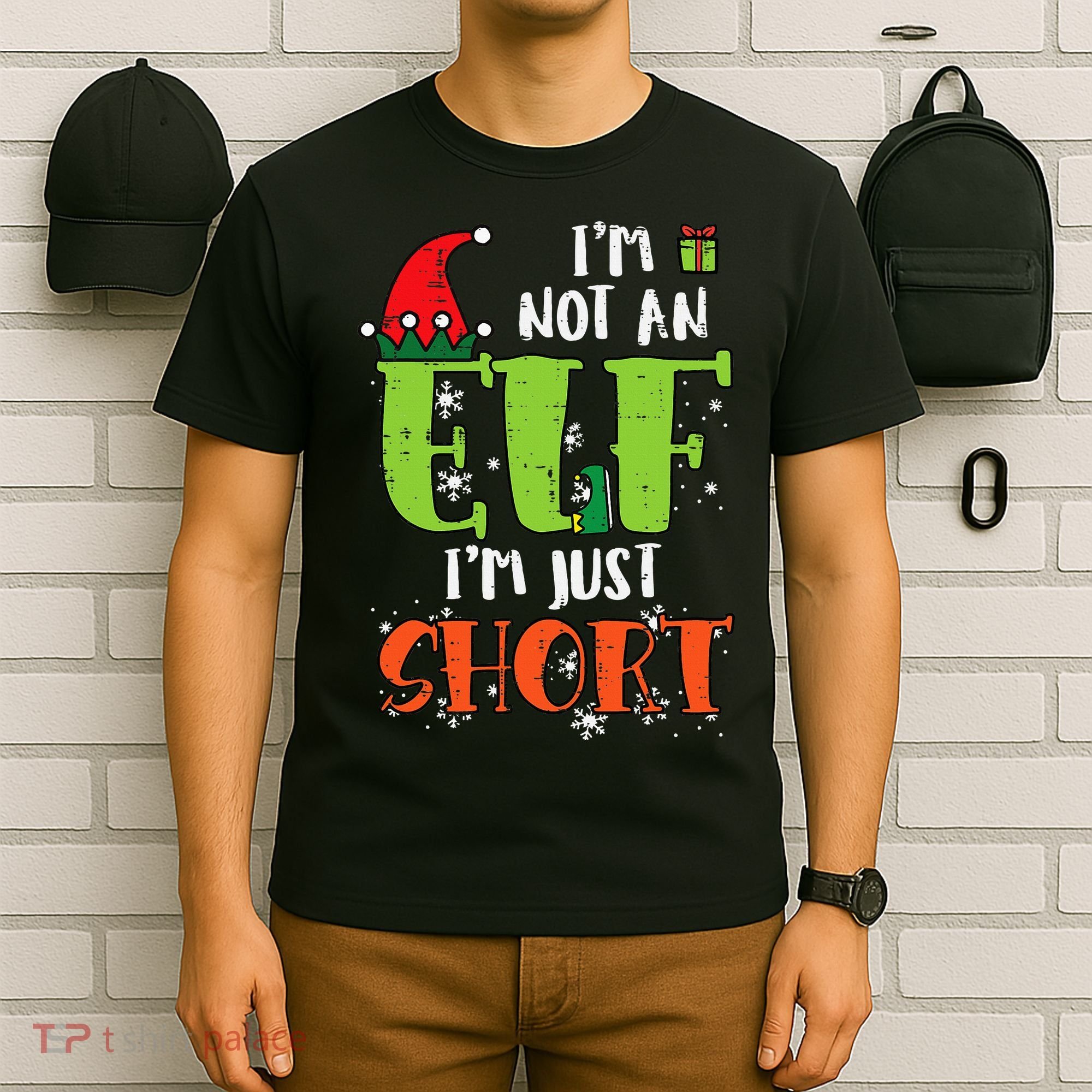 Im Not An Elf Just Short Funny Christmas Xmas T-Shirt