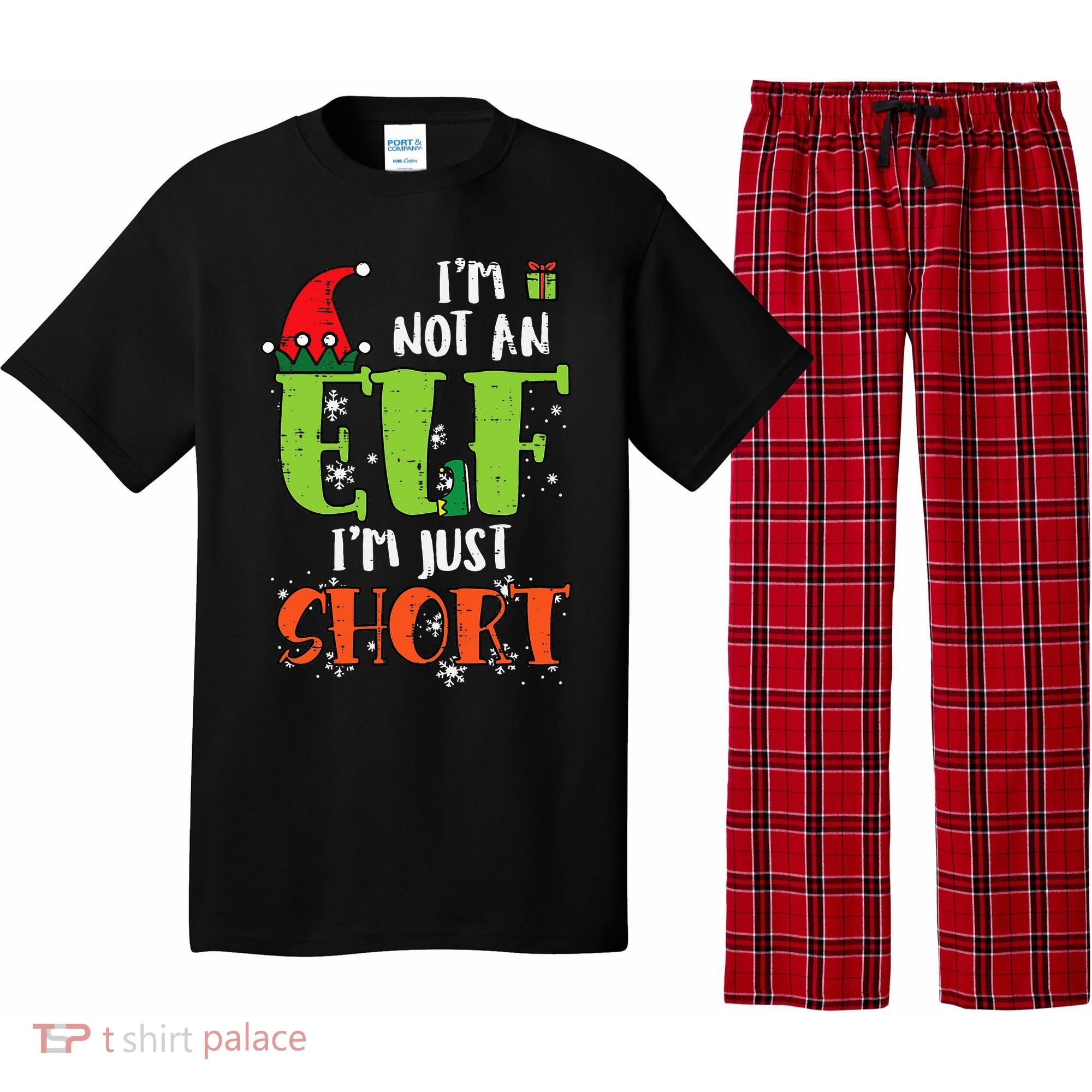 Im Not An Elf Just Short Funny Christmas Xmas Pajama Set