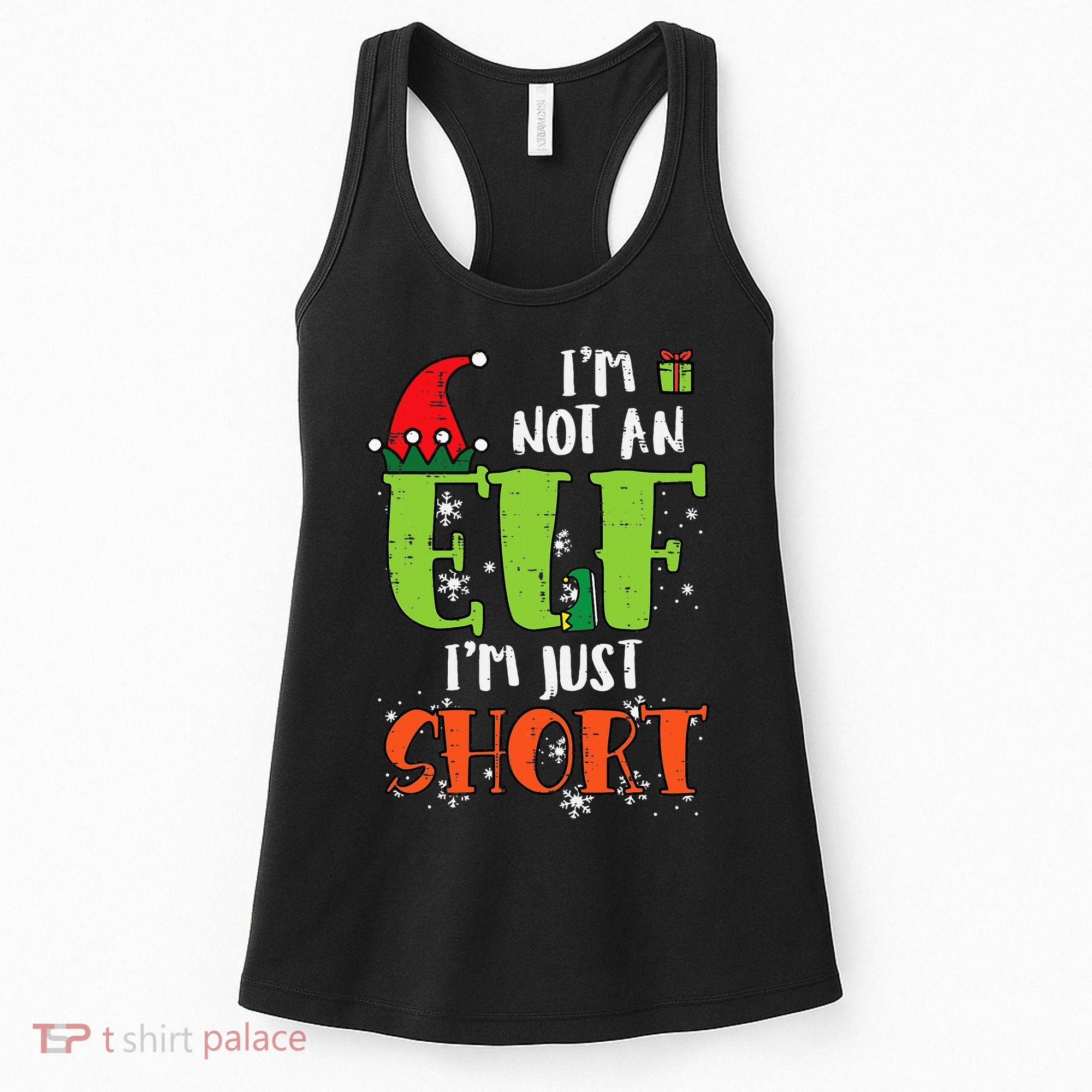 Im Not An Elf Just Short Funny Christmas Xmas Women's Tank Top
