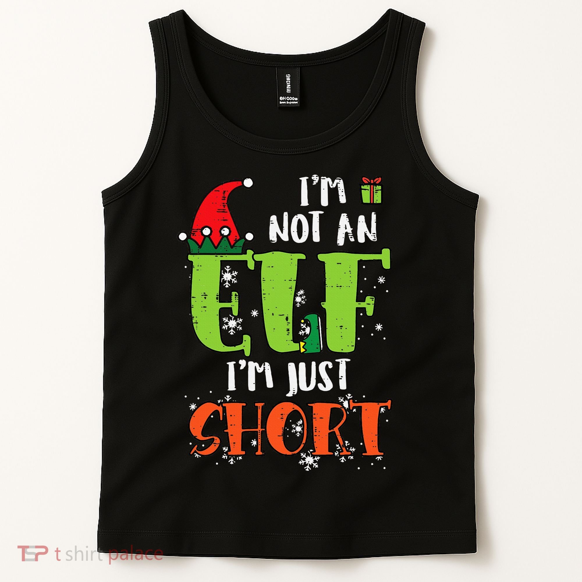 Im Not An Elf Just Short Funny Christmas Xmas Tank Top