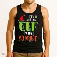 Im Not An Elf Just Short Funny Christmas Xmas Tank Top thumb 3