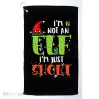 Im Not An Elf Just Short Funny Christmas Xmas Golf Towel thumb 0