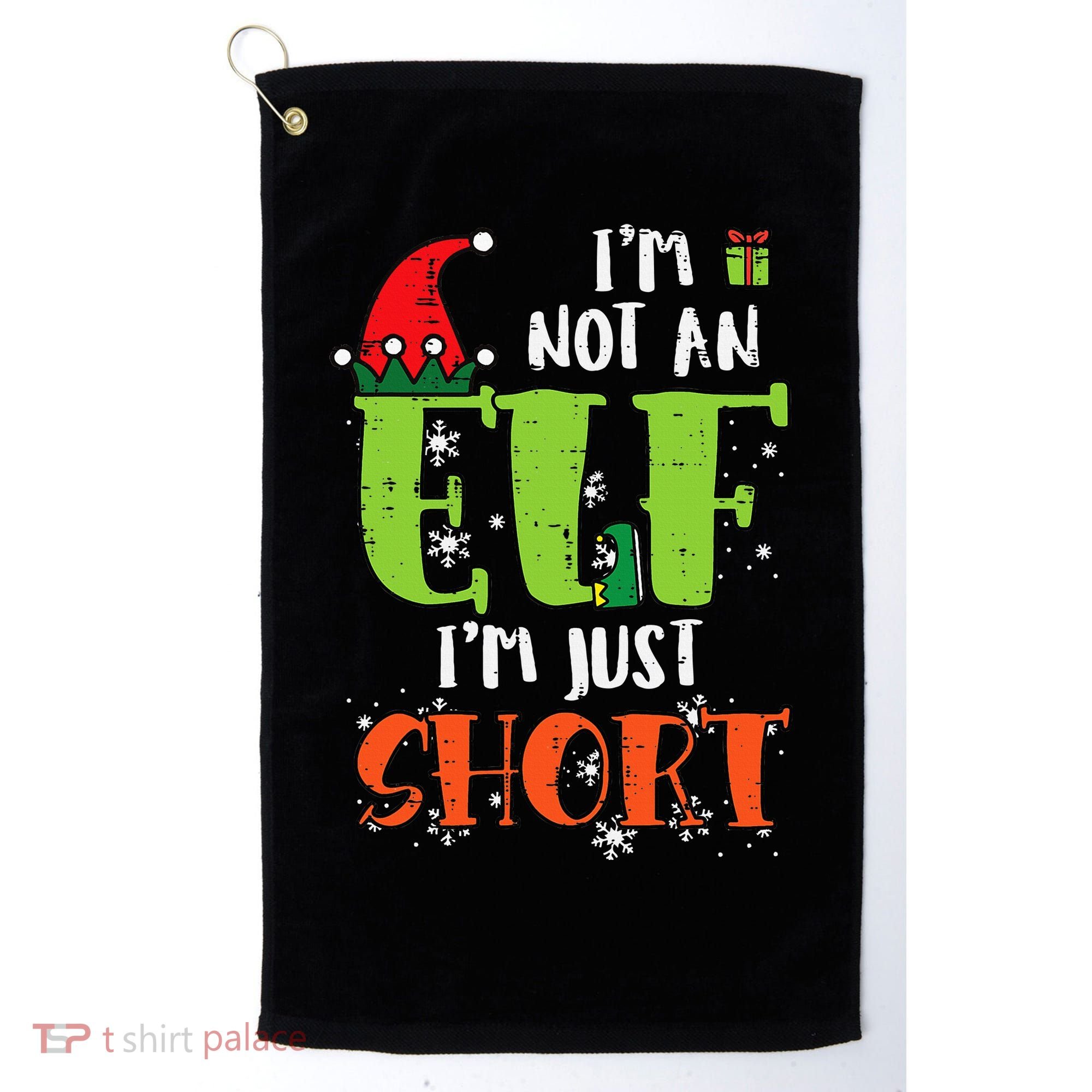 Im Not An Elf Just Short Funny Christmas Xmas Golf Towel